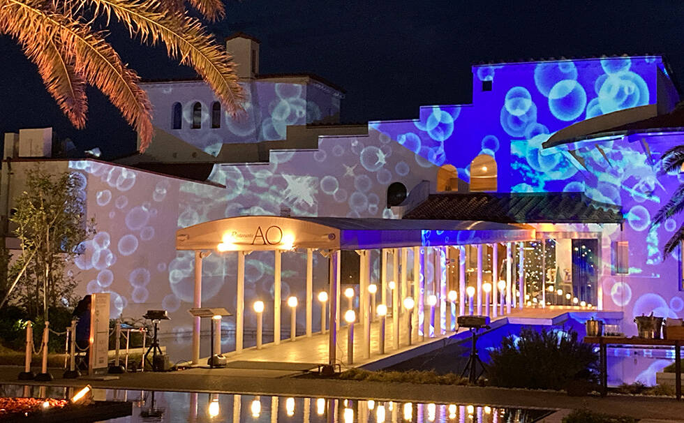 写真：プロジェクションマッピング