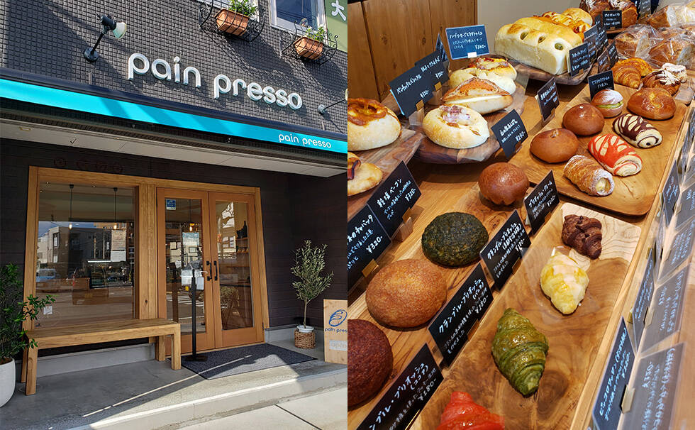 写真:pain pressoのパン&外観