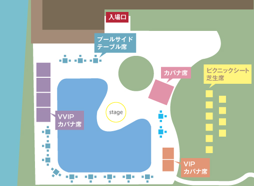 リビエラシーボニアマリーナ(プールエリア)マップ