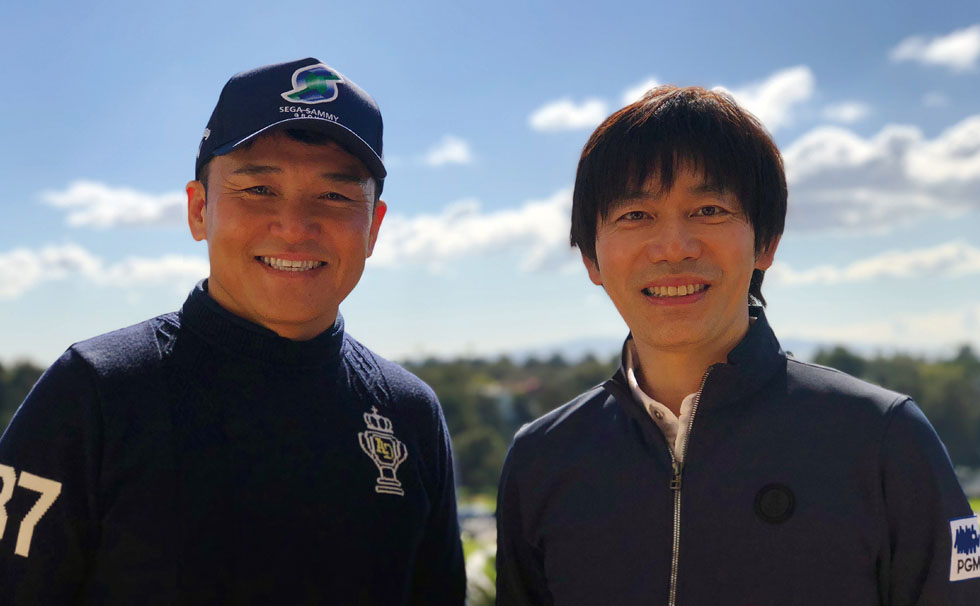 写真：丸山茂樹プロ (左)と内藤雄士氏