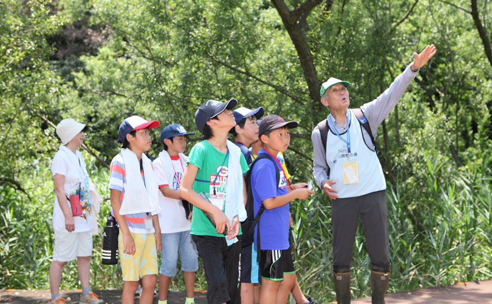 写真:小綱代の森生態系観察