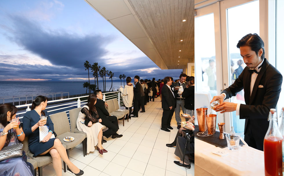 写真:カクテルパーティの様子