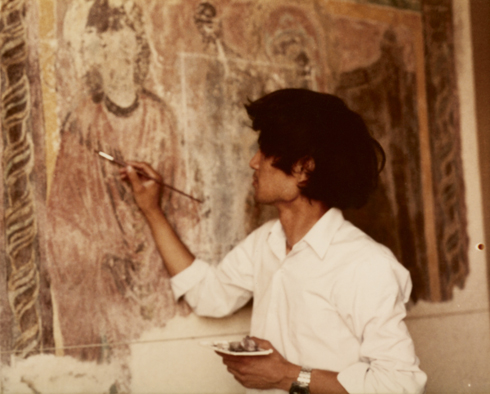 写真:アフレスコ画