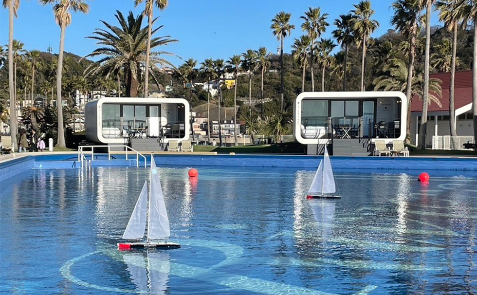 写真:ラジコンヨット体験