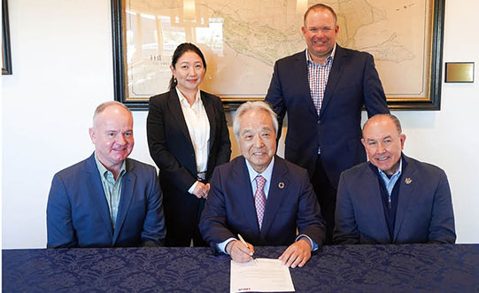 写真:全米女子オープン開催 調印式