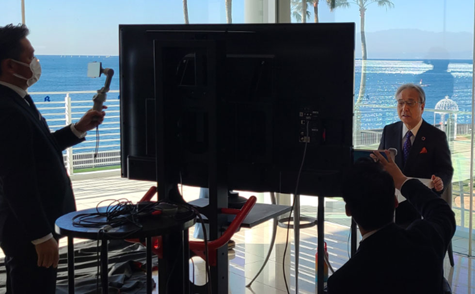 写真：コロナ禍の今回はそれぞれの場所から参加