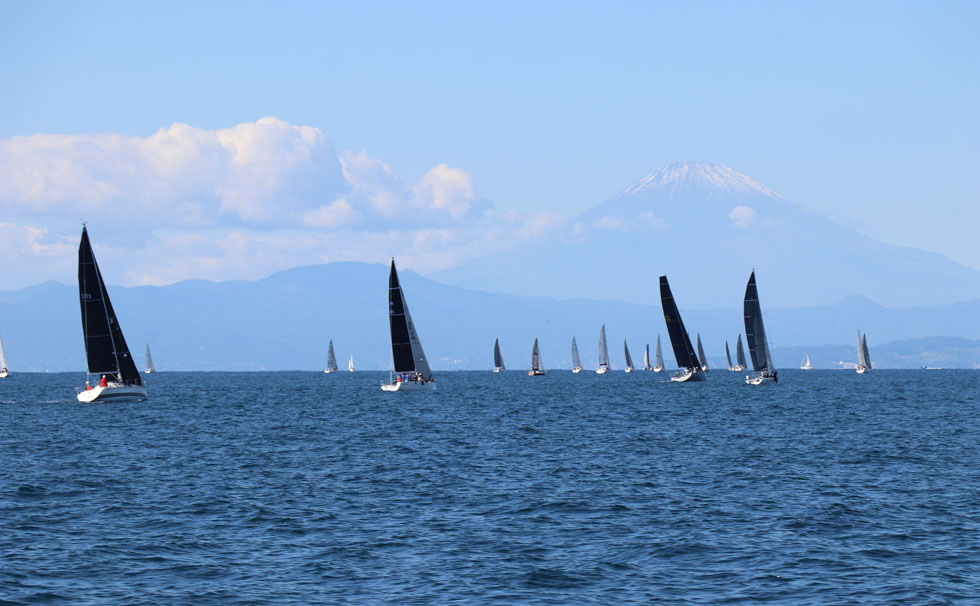 写真：第38回 リビエラ逗子マリーナヨットレースの様子
