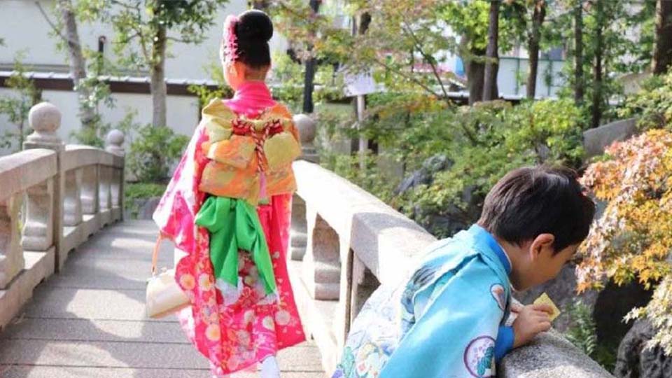 写真：リストランテAOの七五三